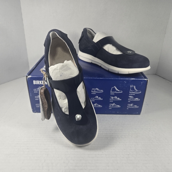 Birkenstock Shoes - Birkenstock Women's Tralee Mary Jane Navy Suede Shoes Size EU 38 narrow US 7
